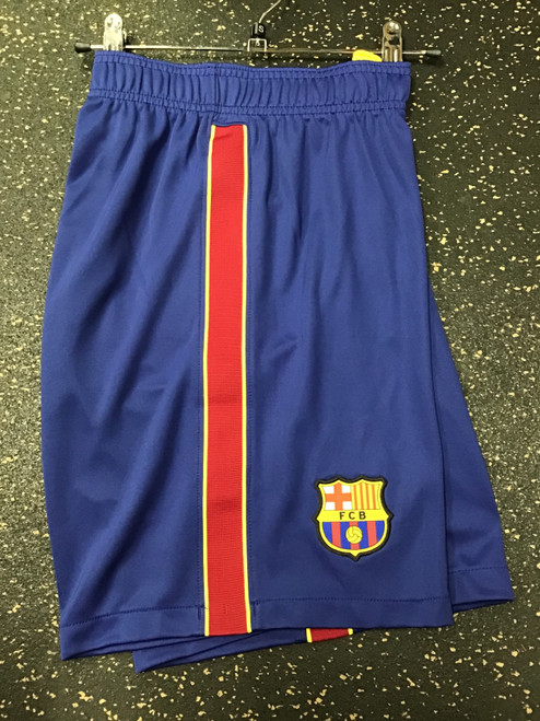 Vist Large View of Product Image Which is NEW Nike FCB SHORTS Soccer Shorts Adt Navy Blue And Red SM