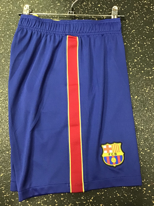 Vist Large View of Product Image Which is NEW Nike FCB SHORTS Soccer Shorts Adt Navy Blue And Red MD
