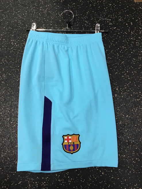 Vist Large View of Product Image Which is NEW Nike FCB SHORTS Soccer Shorts Adt Sky Blue LG