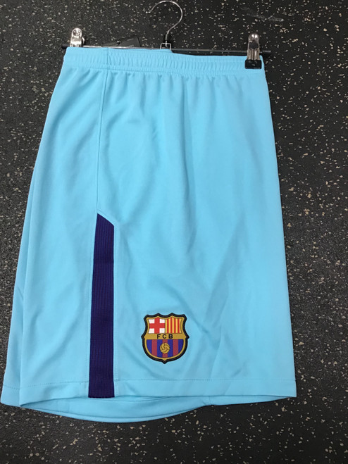 Vist Large View of Product Image Which is NEW Nike FCB SHORTS Soccer Shorts Adt Sky Blue XL