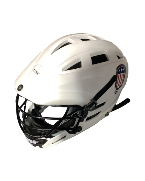 Vist Large View of Product Image Which is Used Cascade CS Lacrosse Helmet White One Size