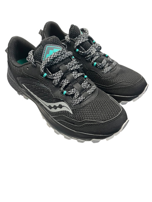 Vist Large View of Product Image Which is New SAUCONY EXCURISON TR15 7 BLACK & JADE