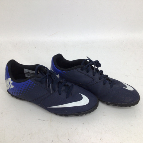 Vist Large View of Product Image Which is Used Nike JR 4 INDOOR SOCCER SHOES Soccer Indoor Shoes Navy Blue Junior 04