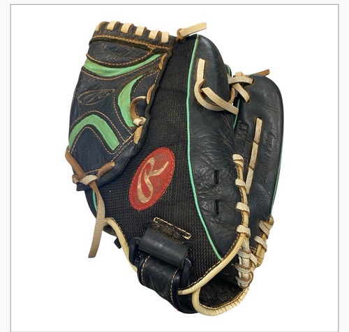 Vist Large View of Product Image Which is Used Rawlings CHAMPION BB/SB Glove RH Throw Black 12"