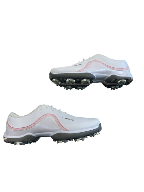 Vist Large View of Product Image Which is Used Nike Womens Golf Shoes White And Pink Senior 7