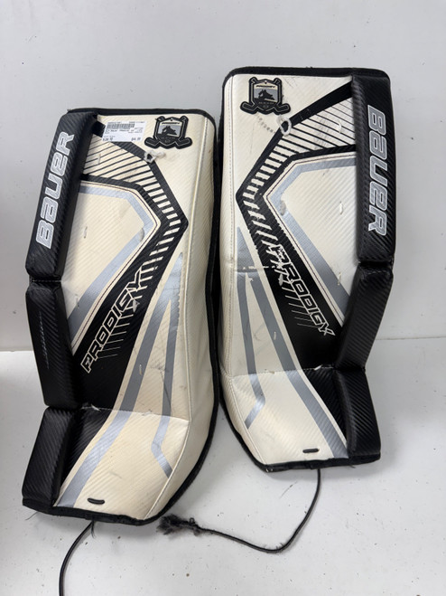 Vist Large View of Product Image Which is Used Bauer PRODIGY Goalie Leg Pads Youth Black MD