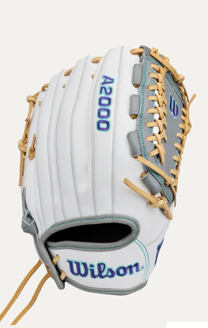Vist Large View of Product Image Which is New 2027 A2000 12IN LHT SOFTBALL GLOVE WHITE/GREY/TAN