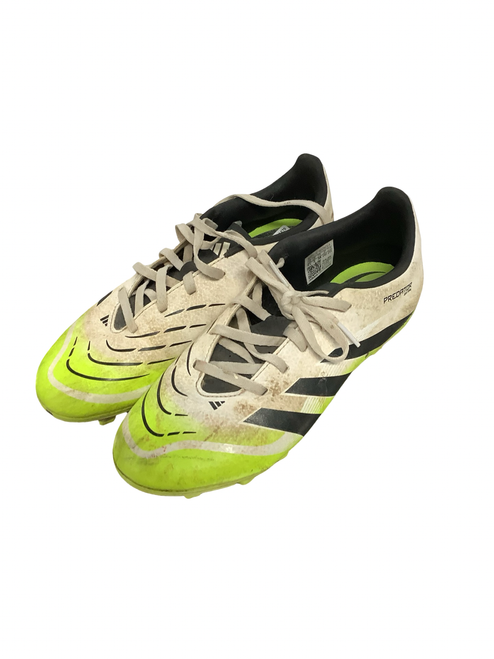 Vist Large View of Product Image Which is Used Adidas PREDATOR Soccer Cleats White Junior 05.5