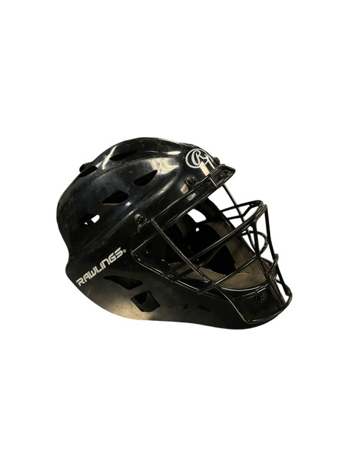 Vist Large View of Product Image Which is Used Rawlings CATCHERS HELMET Catchers Helmet w/Mask Black One Size