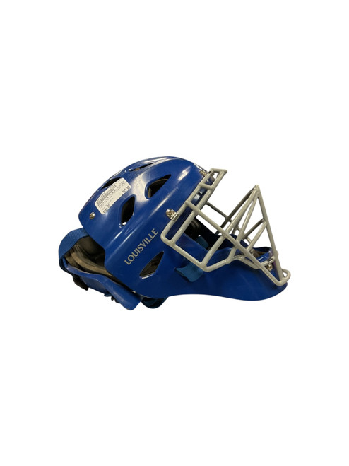 Vist Large View of Product Image Which is Used Louisville Slugger CATCHERS HELMET Catchers Helmet w/Mask Royal Blue One Size