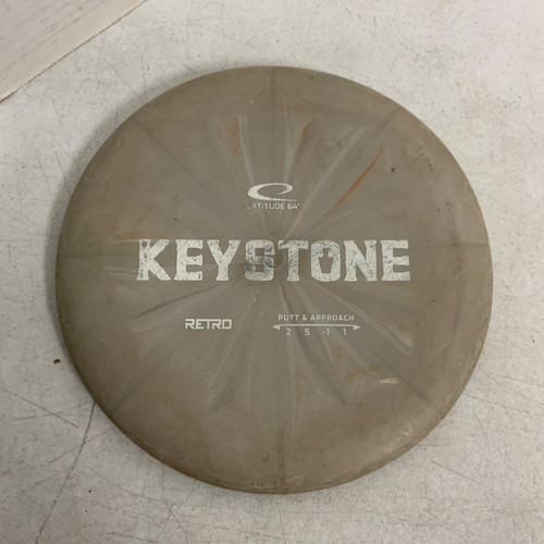Vist Large View of Product Image Which is Used Latitude 64 RETRO KEYSTONE Disc Golf Putter Grey 176g