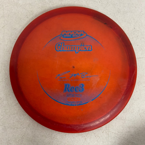 Vist Large View of Product Image Which is Used Innova CHAMPION ROC3 Disc Golf Mid Range Red 177g