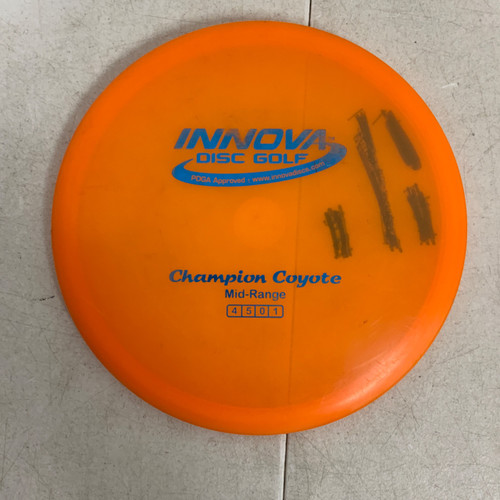 Vist Large View of Product Image Which is Used Innova CHAMPION COYOTE Disc Golf Mid Range Orange 176g