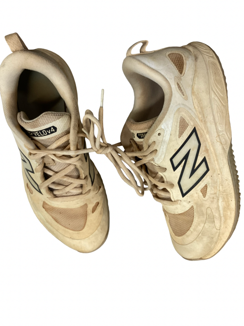 Vist Large View of Product Image Which is Used New Balance VELO V 4 BB/SB Cleats White Senior 7
