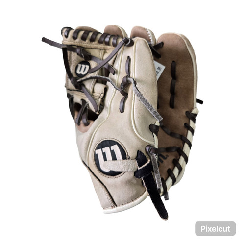 Vist Large View of Product Image Which is Used Wilson A450 10 3/4IN GLOVE BB/SB Glove RH Throw Tan 10 3/4"