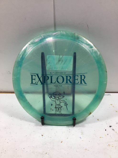 Vist Large View of Product Image Which is Used Latitude 64 OPTO X EXPLORER Disc Golf Driver Turquoise 176g