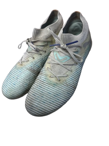 Vist Large View of Product Image Which is Used Puma Soccer Cleats Teal Senior 7