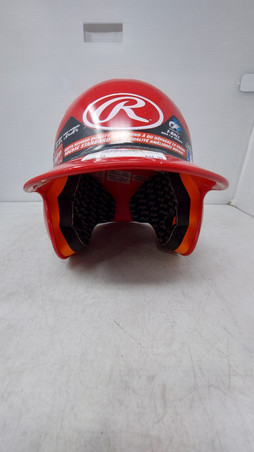 Vist Large View of Product Image Which is Used Rawlings 6 1/4 - 6 7/8 Batting Helmet No Mask Red XS