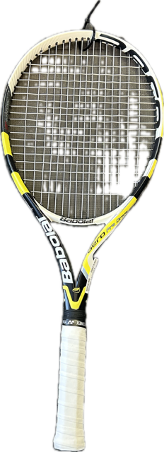 Vist Large View of Product Image Which is Used Babolat AERO PRO DRIVE Adult Tennis Racquet Black 4 1/2"