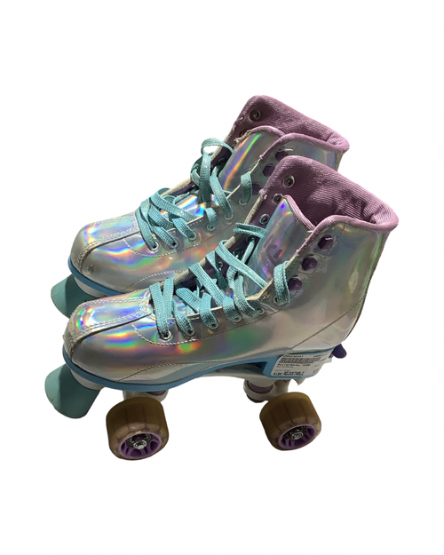 Vist Large View of Product Image Which is Used RollerDerby QUAD Junior Roller Quad Skates Grey Adjustable