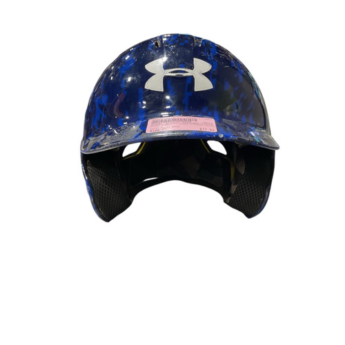 Vist Large View of Product Image Which is Used Under Armour CHARGED YOUTH Batting Helmet No Mask Royal Blue One Size