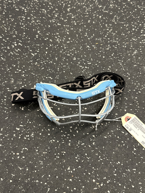 Vist Large View of Product Image Which is Used STX FOCUS S Lacrosse Facial Protect Carolina Blue Senior