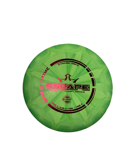 Vist Large View of Product Image Which is Used Dynamic Discs ESCAPE Disc Golf Driver Green