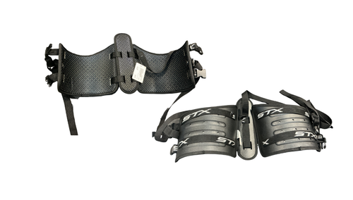 Vist Large View of Product Image Which is Used STX STX RIB PAD Lacrosse Rib Pads Black SM