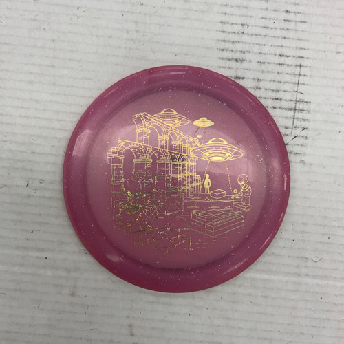 Vist Large View of Product Image Which is Used Infinite Discs METAL FLAKE C-BLEND EMPEROR Disc Golf Driver Pink 173g