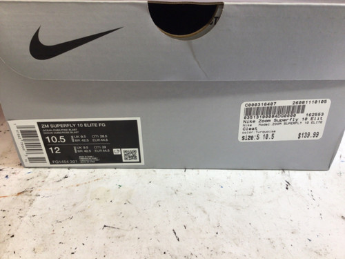 Vist Large View of Product Image Which is New Nike ZOOM SUPERFLY 10 ELITE Soccer Cleats Turquoise Senior 10.5