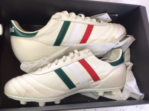 Vist Large View of Product Image Which is Used Adidas COPA MUNDIAL Soccer Cleats White/Red/Navy Senior 7.5