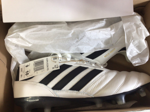 Vist Large View of Product Image Which is Used Adidas COPA ICON FG Soccer Cleats White And Black Senior 9