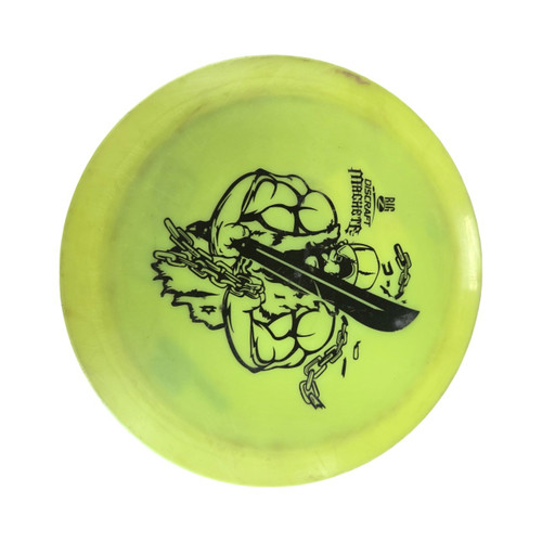 Vist Large View of Product Image Which is Used Discraft MACHETE BIG Z DRIVER Disc Golf Driver Yellow