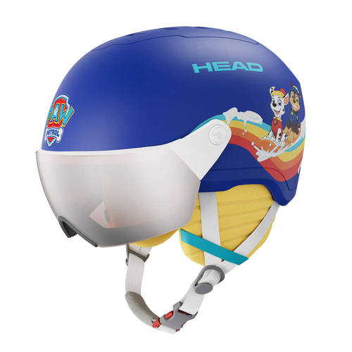 Vist Large View of Product Image Which is New Head Yuki Paw Junior Snow Sport Helmet with Visor- Blue XS/SM 