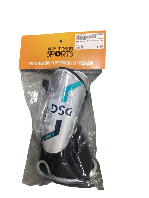 Vist Large View of Product Image Which is Used Dsg Soccer Shin Guards Youth Silver MD