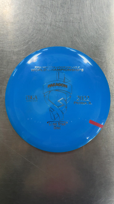 Vist Large View of Product Image Which is Used Lone Star Disc BRAVO Disc Golf Driver Royal Blue