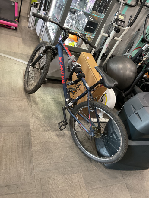 Vist Large View of Product Image Which is Used Schwinn STANDPOINT Mountain Bike Mens Navy Blue 43-47cm - 17-18" - MD Frame