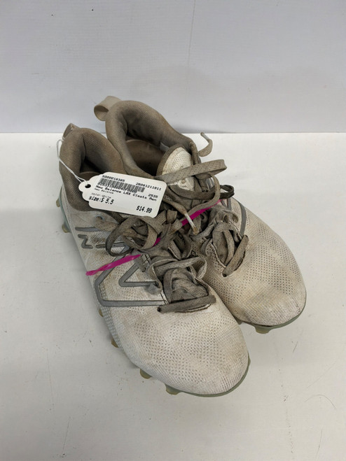Vist Large View of Product Image Which is Used New Balance LAX Cleats Mens White Senior 5.5