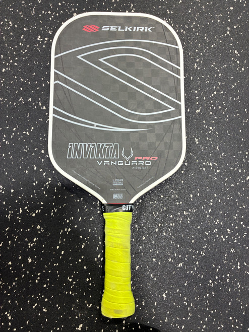 Vist Large View of Product Image Which is Used Selkirk INVIKTA PRO VANGUARD MIDWEIGHT Pickleball Racquet Red