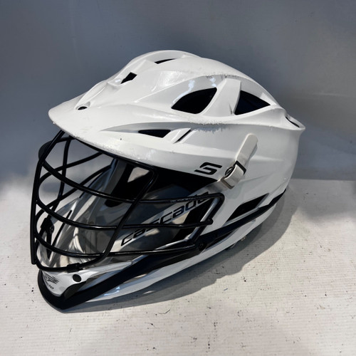 Vist Large View of Product Image Which is Used Cascade S Lacrosse Helmet White MD