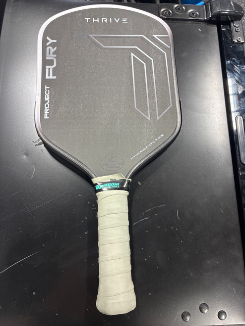 Vist Large View of Product Image Which is Used THRIVE PROJECT PRO SERIES FURY Pickleball Racquet White