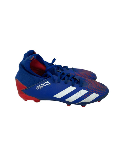 Vist Large View of Product Image Which is Used Adidas PREDATOR Soccer Cleats Navy Blue And Red Junior 04.5