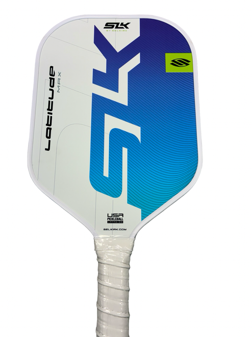 Vist Large View of Product Image Which is Used Selkirk LATITUDE MAX Pickleball Racquet White