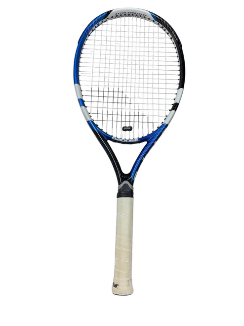 Vist Large View of Product Image Which is Used Babolat DRIVE MAX 770 Adult Tennis Racquet Royal Blue 4 1/2"