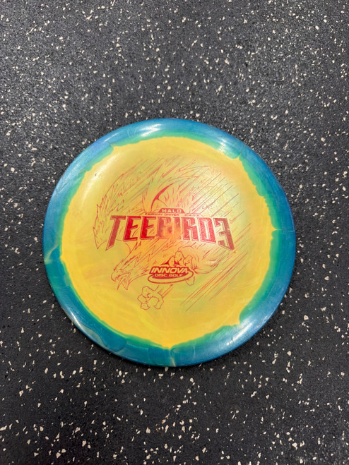 Vist Large View of Product Image Which is Used Innova HALO STAR TEEBIRD3 Disc Golf Driver Yellow