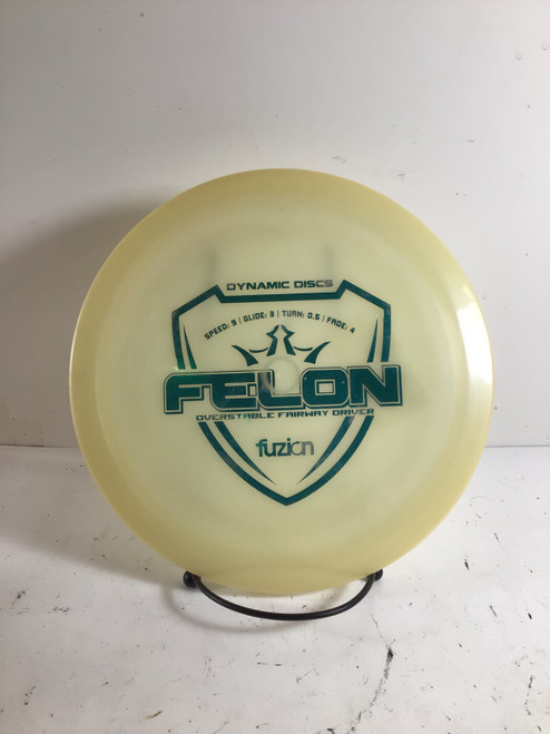 Vist Large View of Product Image Which is Used Dynamic Discs FUZION FELON Disc Golf Driver White 176g