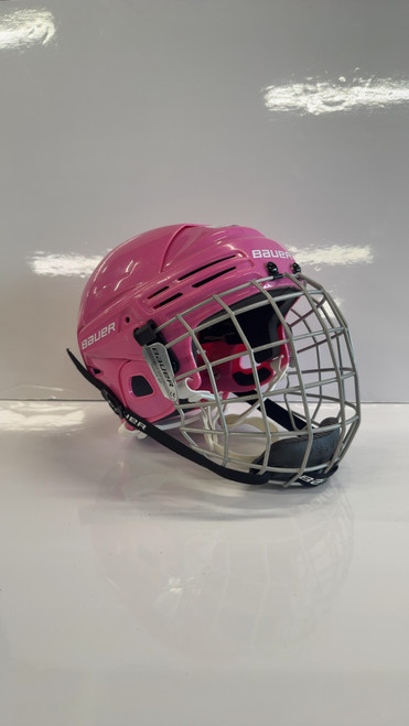 Vist Large View of Product Image Which is Used Bauer 2100 COMBO Helmet Cage Combo Pink SM