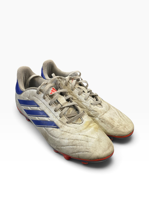 Vist Large View of Product Image Which is Used Adidas Soccer Cleats White Senior 8