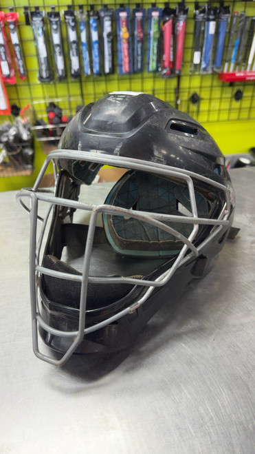 Vist Large View of Product Image Which is Used Easton GAMETIME Catchers Helmet w/Mask Black One Size