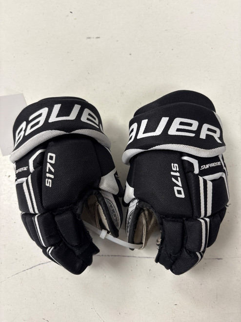 Vist Large View of Product Image Which is Used Bauer SUPREME S170 Youth Gloves Black 9"